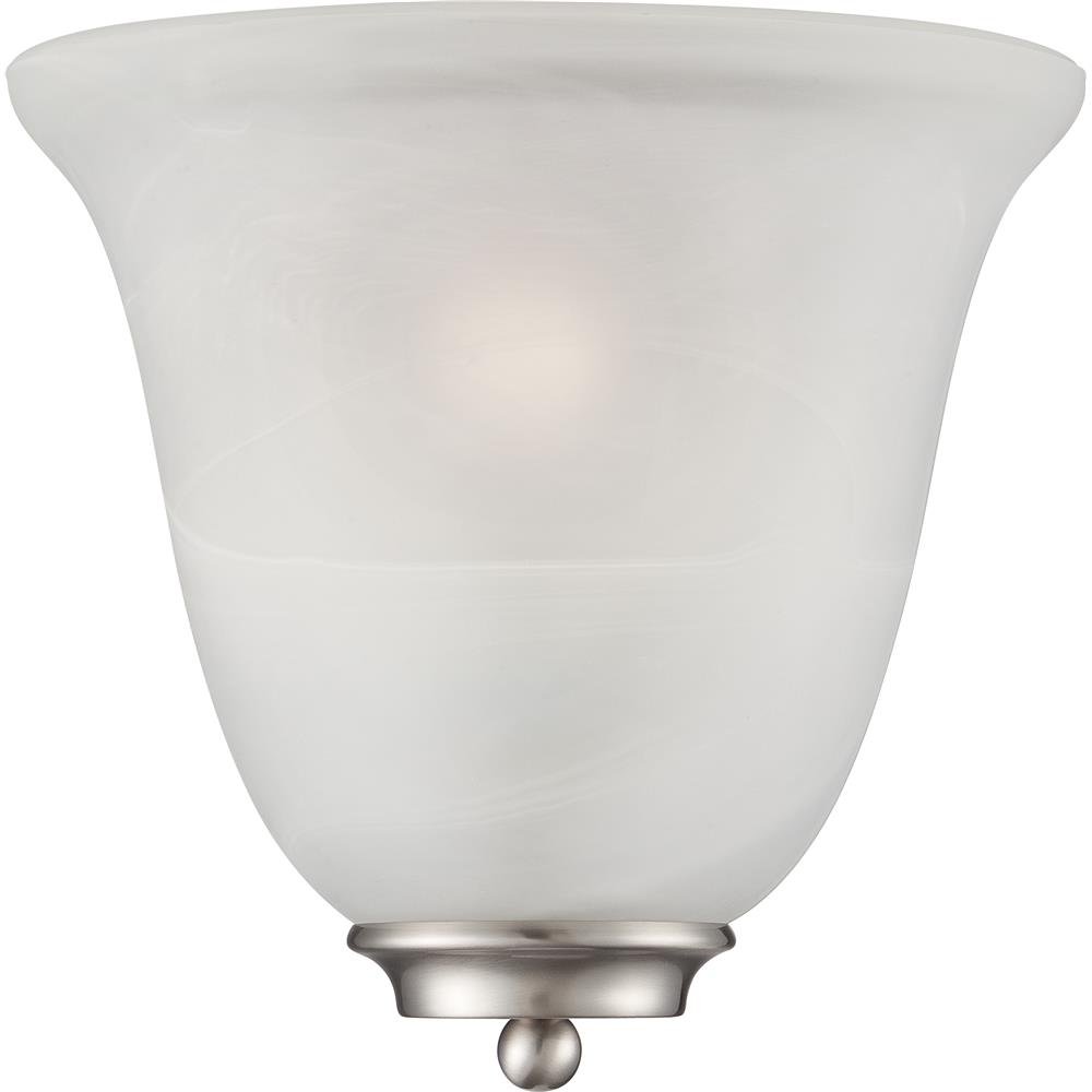 Nuvo Lighting 60/5376  Empire - 1 Light Wall Sconce - Brushed Nickel with Alabaster Glass